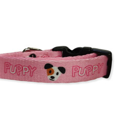 animallparadise Collar PUPPY MASCOTTE rosa 13 mm, 25 a 39 cm para cachorros Collar para cachorros