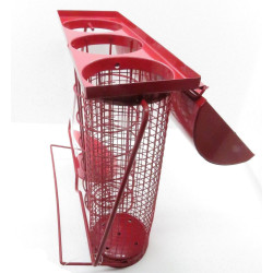 animallparadise Trio alimentador de aves vermelho. 20 x 9 x altura 22,5 cm, para aves Alimentadores de aves ao ar livre