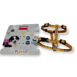 animallparadise PUPPY MASCOTTE xs 8 mm imbracatura gialla da 18 a 29 cm per cuccioli pettorina per cani