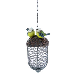 animallparadise Karmnik żołędziowy z dekoracją dla ptaków do zawieszenia, kolor dowolny, dla ptaków Mangeoire arachides, caca...