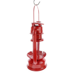 animallparadise Alimentador de lanterna, vermelho, 23 cm de altura, para aves Alimentador de sementes