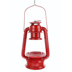 animallparadise Alimentador de lanterna, vermelho, 23 cm de altura, para aves Alimentador de sementes