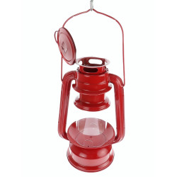 Mangeoire à graines Mangeoire lanterne rouge à suspendre, hauteur 23 cm, pour oiseaux
