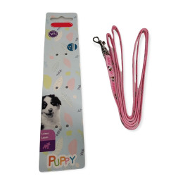 animallparadise Pinkfarbene Leine PUPPY MASCOTTE Länge 1,20m für Welpen Laisse enrouleur chien