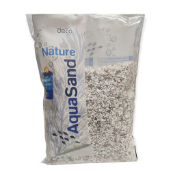 animallparadise Dekorativer Bodengrund 1,6-3 mm, natürlicher Cristobalit weiß AquaSand, 0.8 kg für Aquarium Böden, Substrate