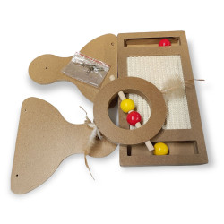 animallparadise Brinquedo com riscador, 30 cm de madeira para gatos. Jogos
