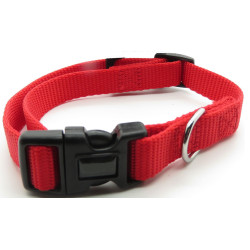 animallparadise Nylonhalsband Größe 30-40 cm 15 mm Farbe Rot für Hunde Nylon-Halsband