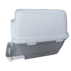 animallparadise Inodoro Clever & Smart gris con cajón, tamaño 58 x 45 x 48 cm h Casa de baños