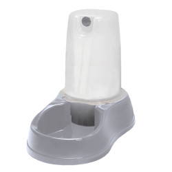 Gamelle, écuelle Distributeur d'eau 1.5 litres, gris en plastique, pour chien ou chat