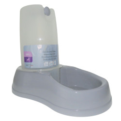 animallparadise Water dispenser 3.5 liters, grey plastic, for dog or cat Bowl, bowl