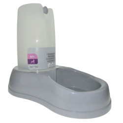 animallparadise Dispensador de agua de 6,5 litros, plástico gris, para perros y gatos Dispensador de agua, alimentos