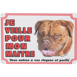 Panneau Panneau portail Dogue de Bordeaux chien.