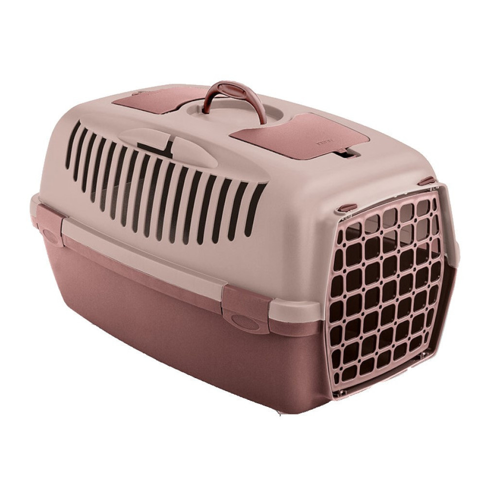 animallparadise Gulliver 2 crate, pink, size 36 x 55 x 35 cm, transport for dog max 8 kg. Transport cage