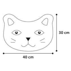 animallparadise Alfombra gris Zelda 30 x 40 cm para caja de arena de gato. Alfombras de basura