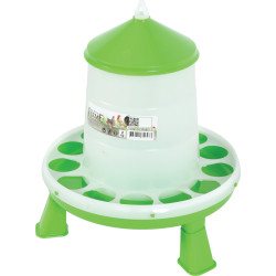 animallparadise Alimentador de silo de plástico con patas, capacidad de 2 kg, patio bajo Alimentador