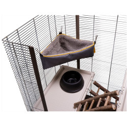 animallparadise Cesto de canto húmido 35 x 25 x 25cm para roedores. Camas, redes de dormir, ninhos