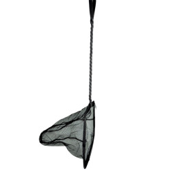 animallparadise Fishnet preto, malha média, 15 cm x 13 x 40 cm, aquário rede de aterragem no aquário