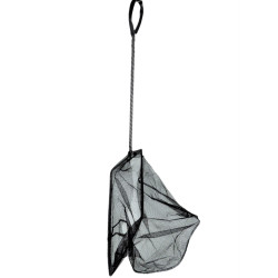 animallparadise Fishnet preto, malha média, 25 cm x 22 x 55 cm, aquário rede de aterragem no aquário
