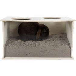 animallparadise Caixa de enraizamento para coelhos 58 × 30 × 38 cm Caixas de lixo