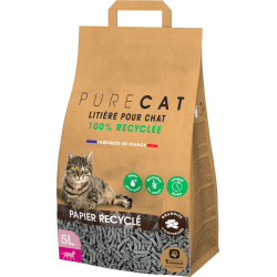 animallparadise Lettiera per gatti compressa in pellet di carta riciclata al 100%, 5 litri Cucciolata