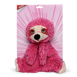 animallparadise Roze luiaard pluche knuffel 25 cm voor honden Pluche voor honden