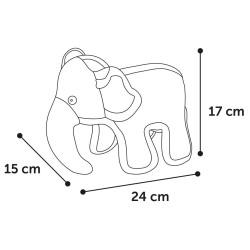 animallparadise Brinquedo de elefante cinzento forte para cães. Brinquedos de mastigar para cães