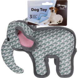 animallparadise Brinquedo de elefante cinzento forte para cães. Brinquedos de mastigar para cães