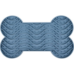 Gamelle et tapis anti glouton Tapis à lécher YUMMEE couleur bleu taille M 21 cm pour chien