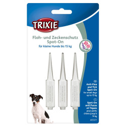 Trixie Spot-On Zecken- und Flohschutz für Hunde bis 15 Kg Pipetten gegen Schädlinge
