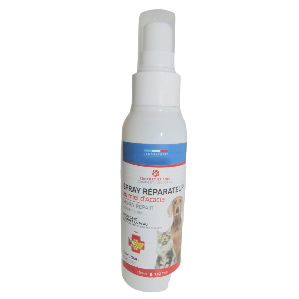 animallparadise Spray reparador de miel de acacia 100 ml, para perros y gatos Higiene y salud del perro