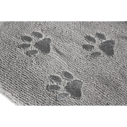 animallparadise Asciugamano in microfibra super assorbente, grigio, 50 x 80 cm, per cani. Accessori per bagno e doccia