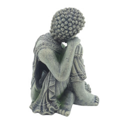 animallparadise Estatua de Buda sentado ø 10 cm, altura 12 cm, decoración de acuario Decoración y otros