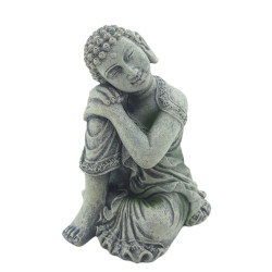 animallparadise Statue sitzender Buddha ø 10 cm, Höhe 12 cm, Aquariumdekoration Dekoration und anderes