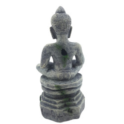 animallparadise Statue Buddha sitzend Sockel ø 7.5 cm, Höhe 16.5 cm, Aquarium Dekoration Dekoration und anderes