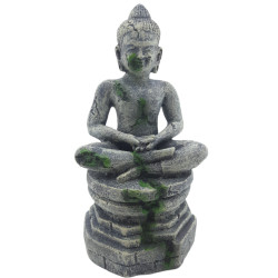 animallparadise Estatua de Buda sentado con base de 7,5 cm, altura de 16,5 cm, decoración de acuario Decoración y otros