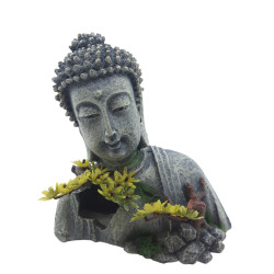 animallparadise Statua di Buddha 18 cm, altezza 19 cm, decorazione per acquario Decorazione e altro
