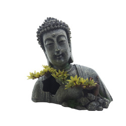animallparadise Buddha statue 18 cm, height 19 cm, aquarium decoration Decoration and other