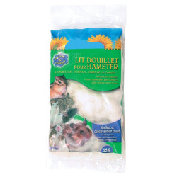 animallparadise Cama de hamster, saco de 25 gr, branco. Camas, redes de dormir, ninhos