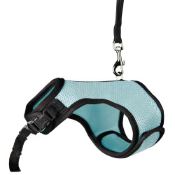 animallparadise Soft harness with leash 1.2 m for dwarf rabbits random color Collars, leashes, harnesses