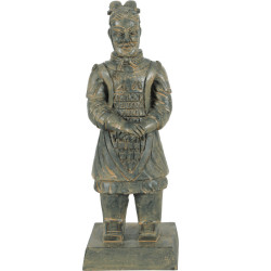 animallparadise Estatuilla guerrero chino Qin 5 L, altura 14 cm, decoración de acuario Decoración y otros