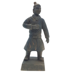 animallparadise Estatueta guerreiro chinês Qin 6 L, altura 14 cm, decoração de aquário Decoração e outros
