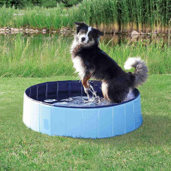 animallparadise Piscina para cães, tamanho ø 120 × 30 cm Cor azul claro-azul Piscina de cães