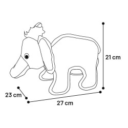 animallparadise Strong Stuff Elephant Toy 21 cm, per cani Giocattoli da masticare per cani