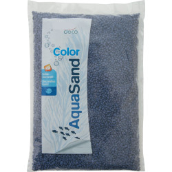 Sols, substrats Sable décoratif 2-3 mm aqua Sand bleu outremer 1kg pour aquarium.