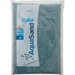 Sols, substrats Sable décoratif 2-3 mm aqua Sand bleu néon 1 kg pour aquarium.