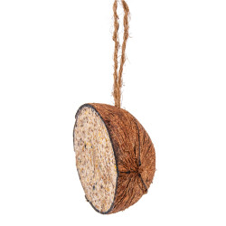 animallparadise Mezza noce di cocco da 200 g per gli uccelli, Cibo