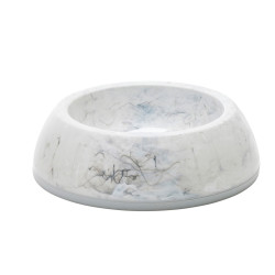 animallparadise Taça de mármore branco 0,6 litros para cães e gatos Tigela, tigela