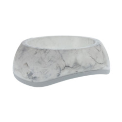 animallparadise Weißer marmorierter Futternapf 0.6 Liter für Katzen und Hunde Gamelle, Napf