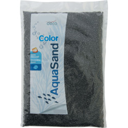 Sols, substrats Sable aquatique 2-3 mm noir ébène 1kg pour aquarium.