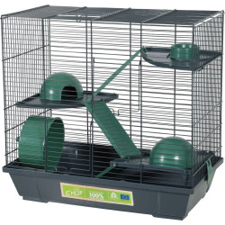 animallparadise Hamster Cage 50 triplex, 51 x 27 x altura 48 cm, verde para Hamster Cage